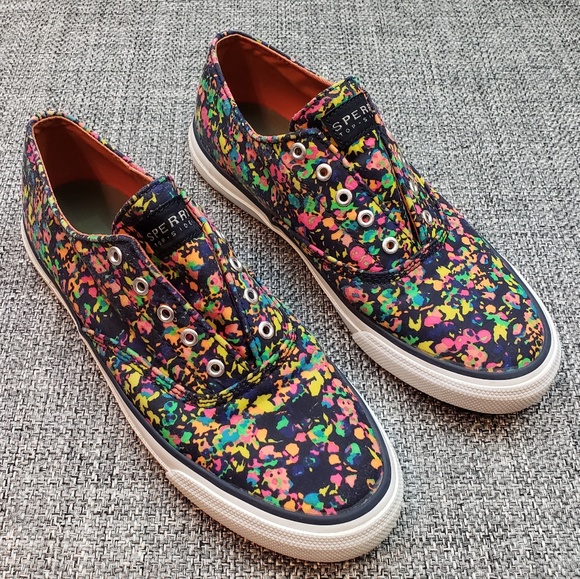 Sperry Shoes - Sperry Confetti / Paint Splatter Slip Ons Size 7M